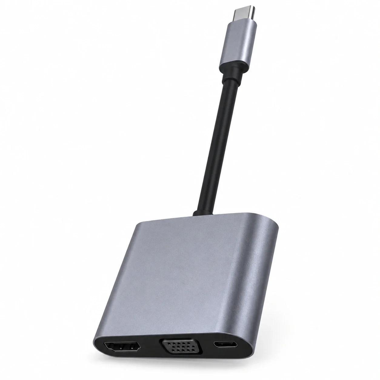 Hub USB-C 4-en-1 – HDMI, VGA, USB et PD