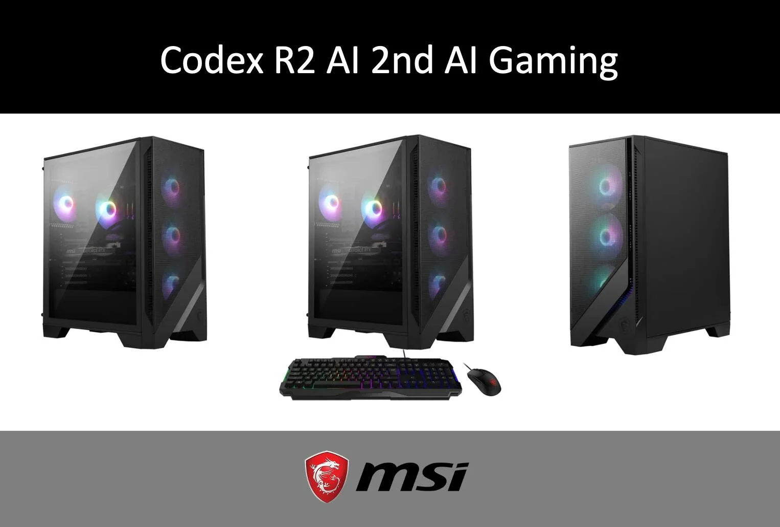 MSI Codex R2 AI (fixe) – Ultra 7-256F / 16 Go / 1 To / RTX 5070 12 Go — photo illustrative