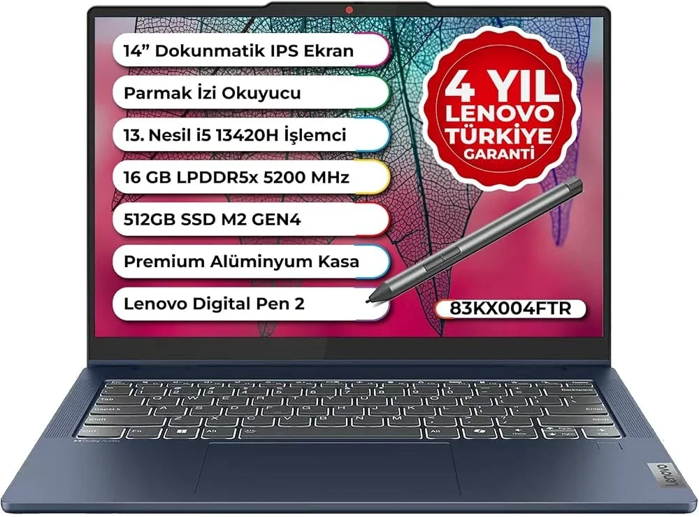 Lenovo IdeaPad 5 x360 + Pen – Core i5-13420H / 16 Go / 512 Go — photo illustrative